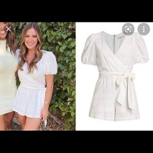 Alice + Olivia Puff Sleeve Romper